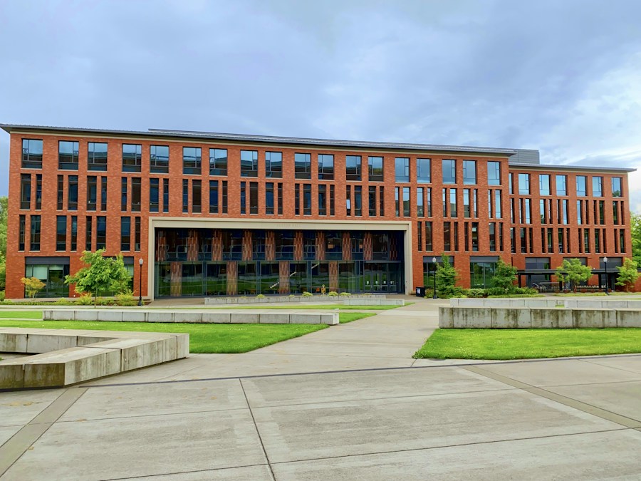 Modern European campus building