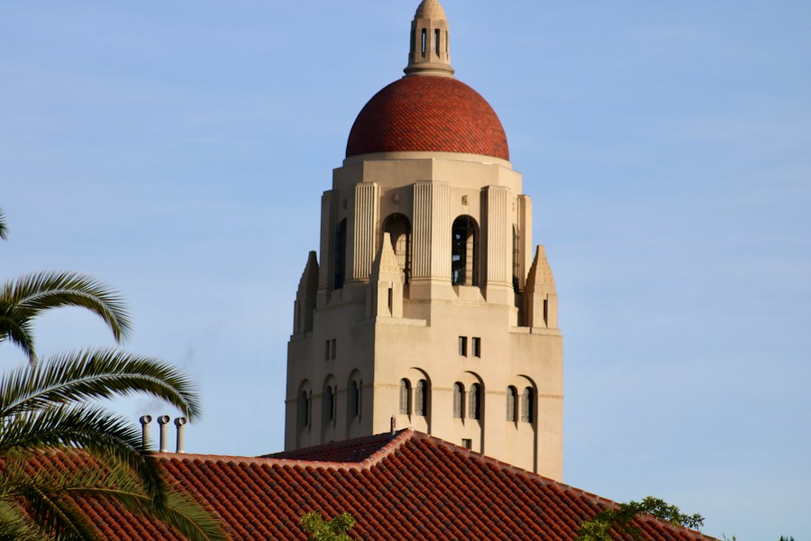 Hoover Tower on a US university campus