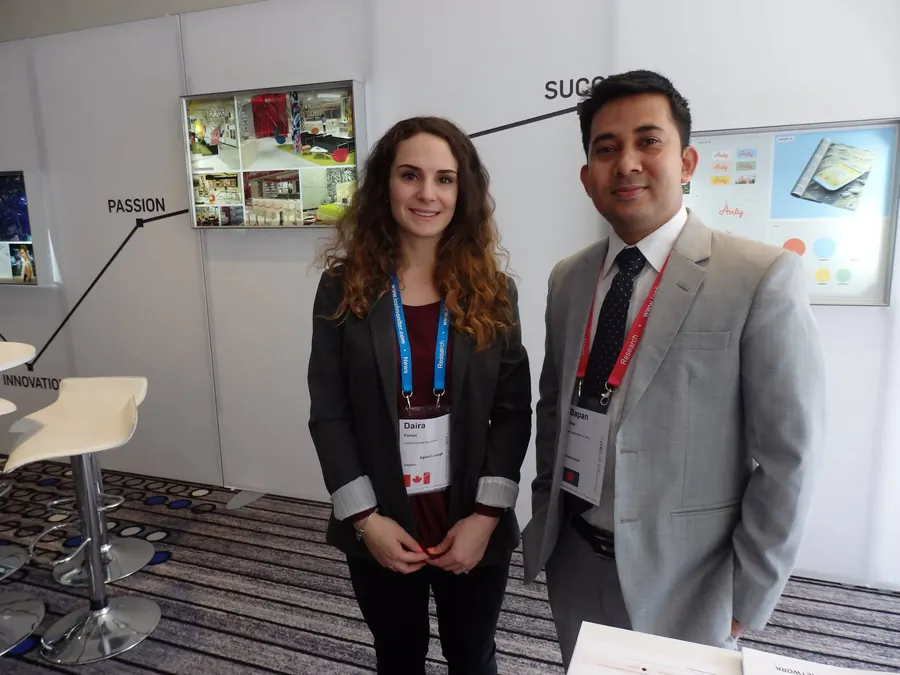 Bapan Saha of SA Associates with a LaSalle College Vancouver representative