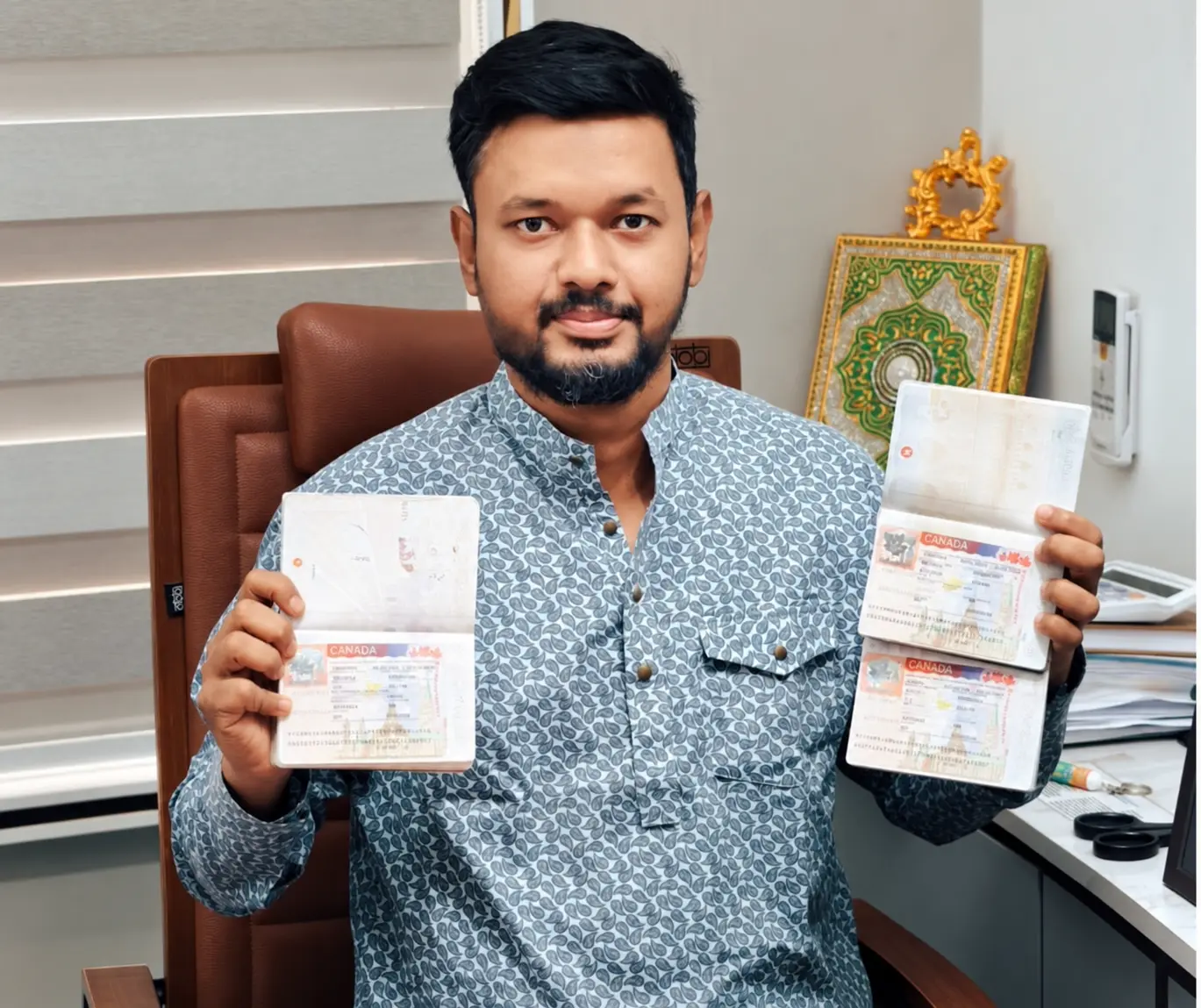 Consultant with seven passports carrying Canadian visas received in one day
