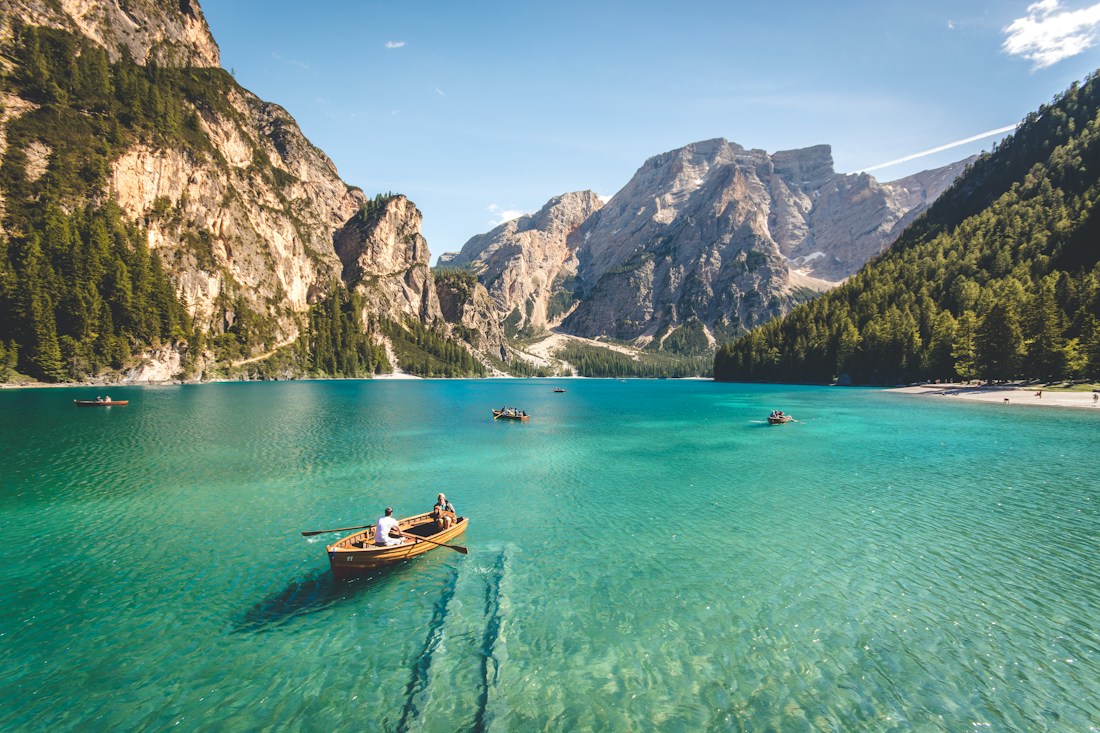 Traveler looking at a scenic international destination